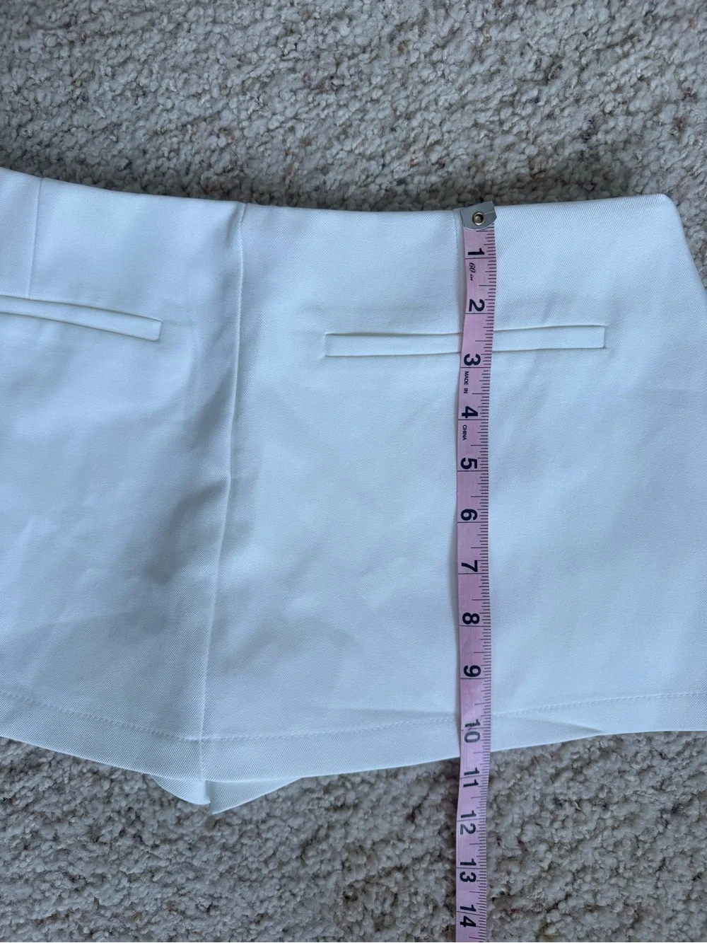Peppermayo Mirna Micro Skort Cream Low Rise Mini Skirt Y2K Minimalist Size XS